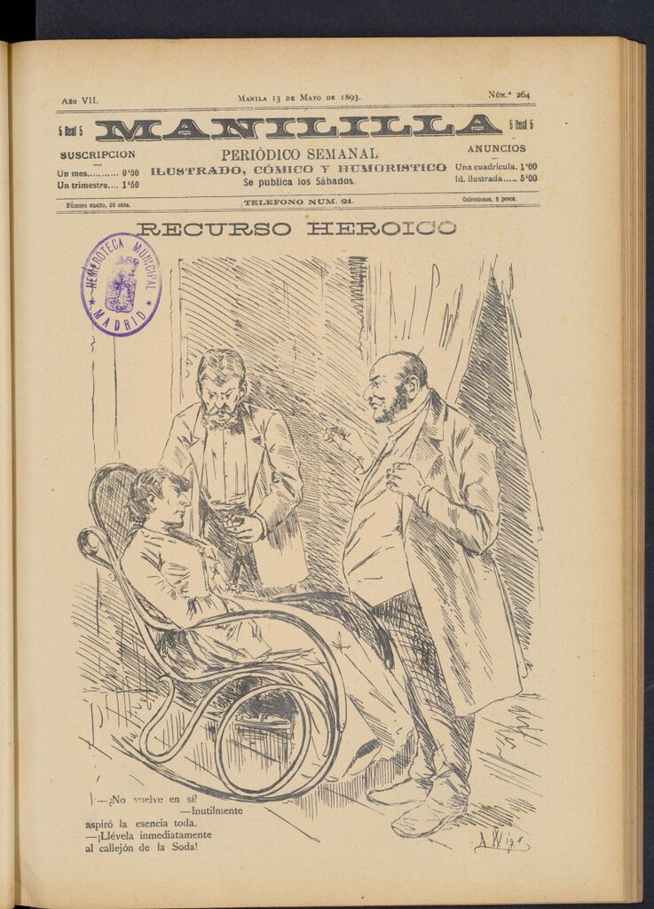 Miniatura de Manililla : periódico semanal ilustrado, cómico y humorístico del 13 de mayo de 1893, nº 264