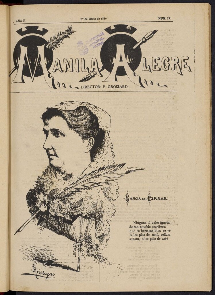 Miniatura de Manila Alegre del 2 de marzo de 1886, nº 9