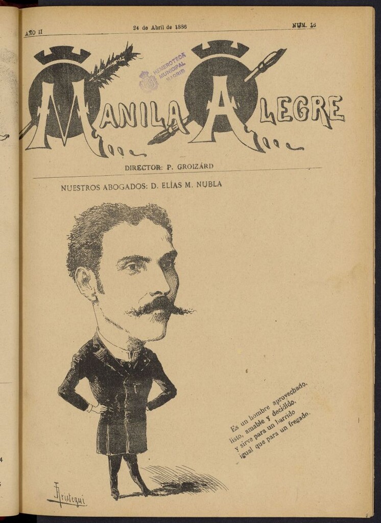 Miniatura de Manila Alegre del 24 de abril de 1886, nº 16