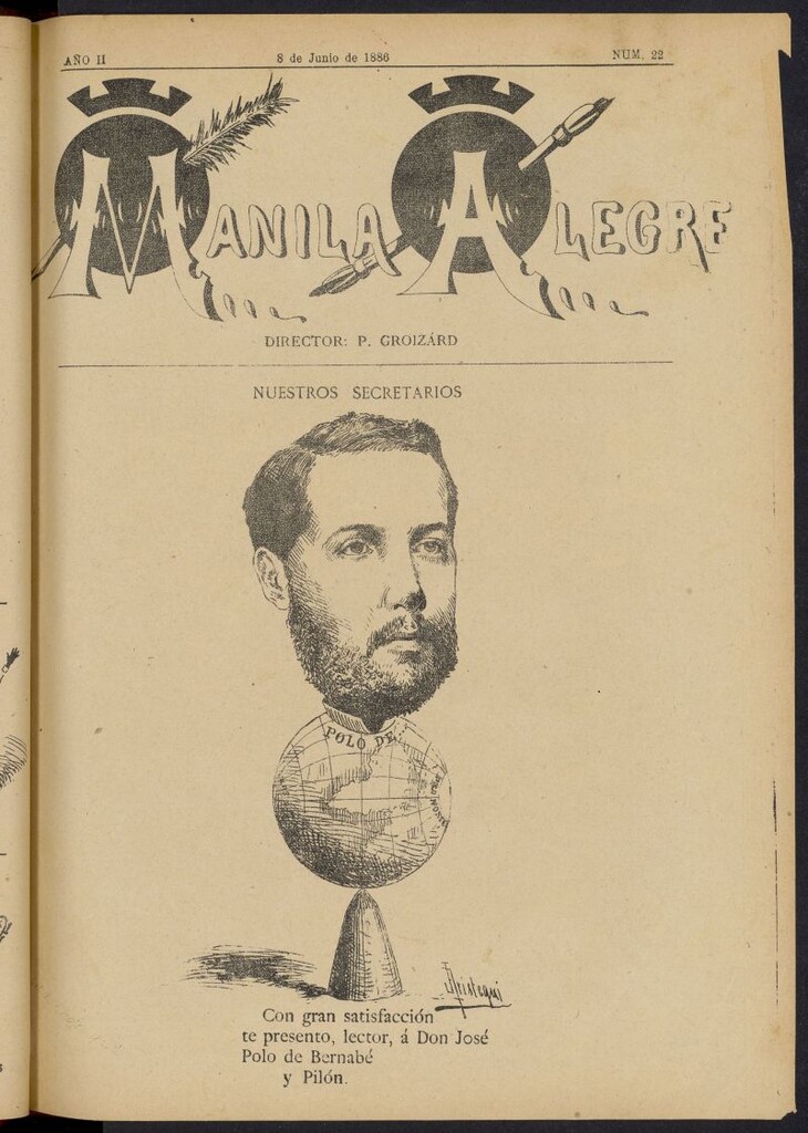 Miniatura de Manila Alegre del 8 de junio de 1886, nº 22