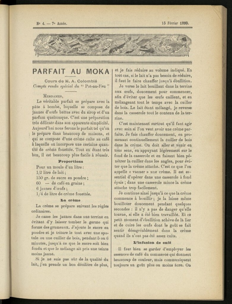 Miniatura de Le Pot-au-Feu : journal de cuisine pratique et d´économie domestique del 15 de febrero de 1899, nº 4