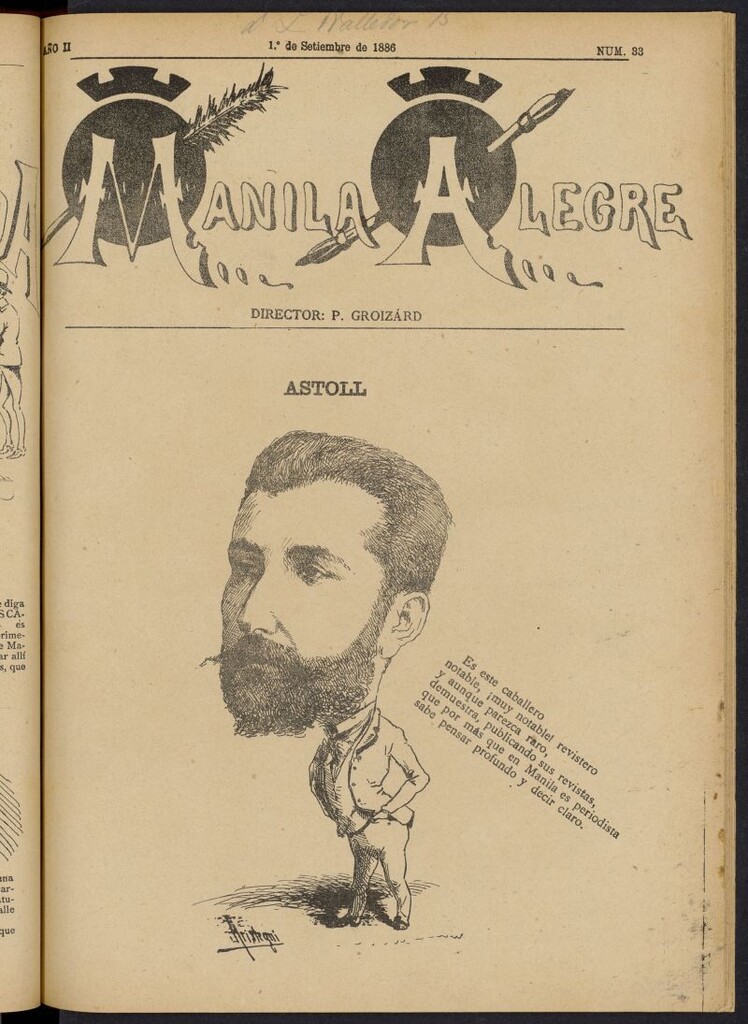 Miniatura de Manila Alegre del 1 de septiembre de 1886, nº 33