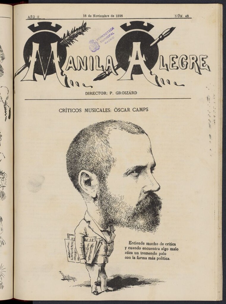 Miniatura de Manila Alegre del 16 de noviembre de 1886, nº 43