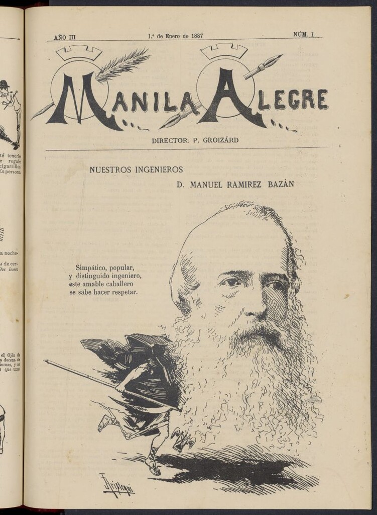 Miniatura de Manila Alegre del 1 de enero de 1887, nº 1