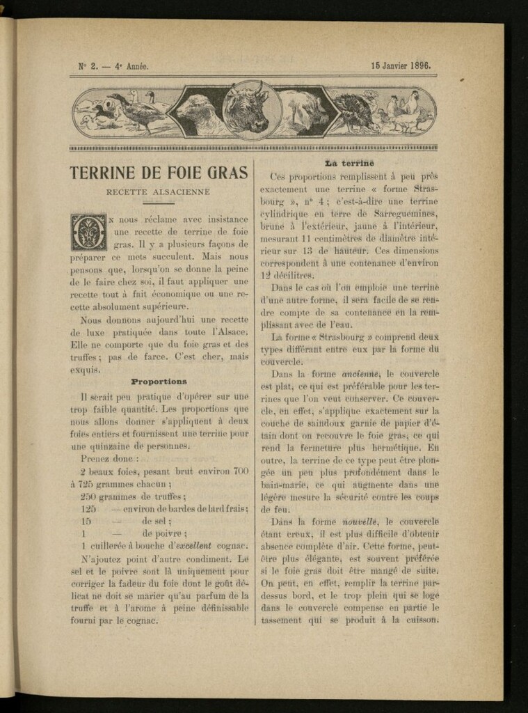 Miniatura de Le Pot-au-Feu : journal de cuisine pratique et d´économie domestique del 15 de enero de 1896, nº 2