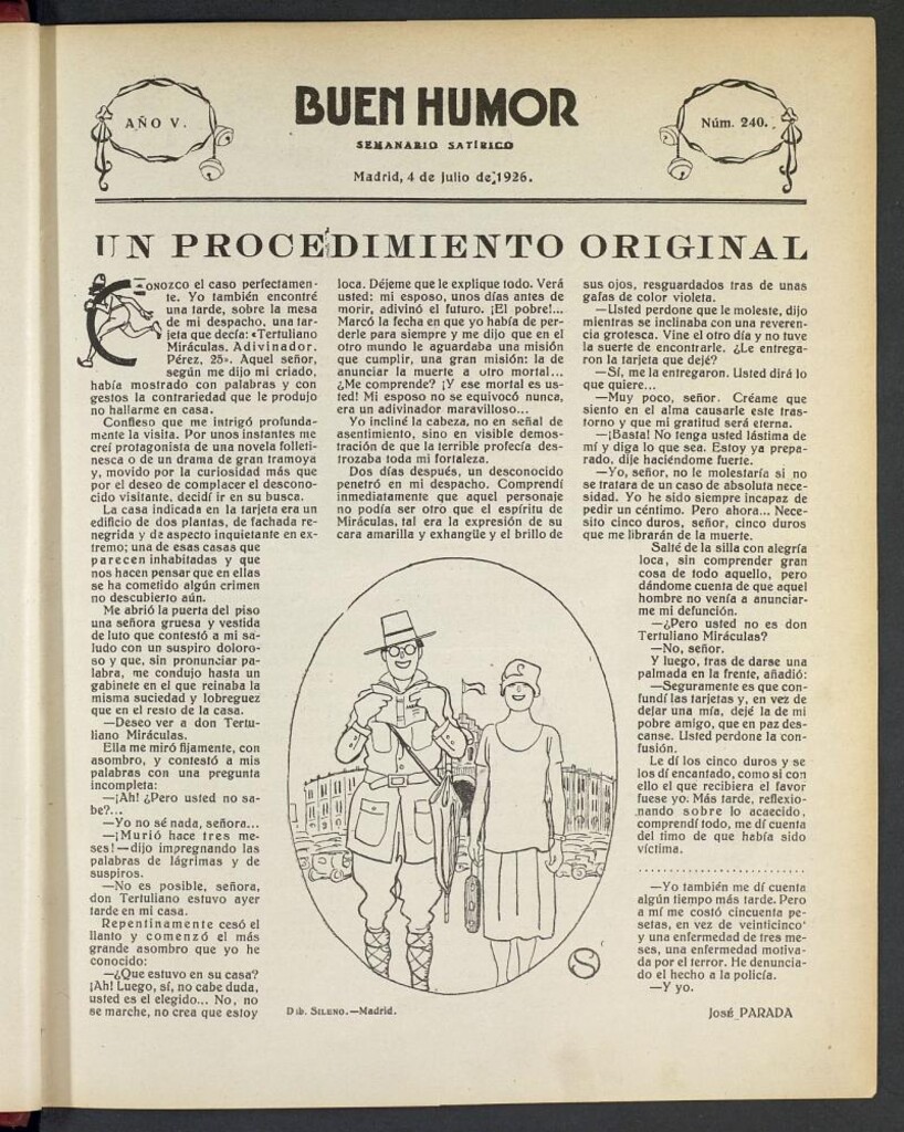 Miniatura de Buen Humor: semanario satírico. 4 de Julio de 1926