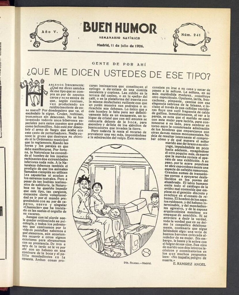 Miniatura de Buen Humor: semanario satírico. 11 de Julio de 1926