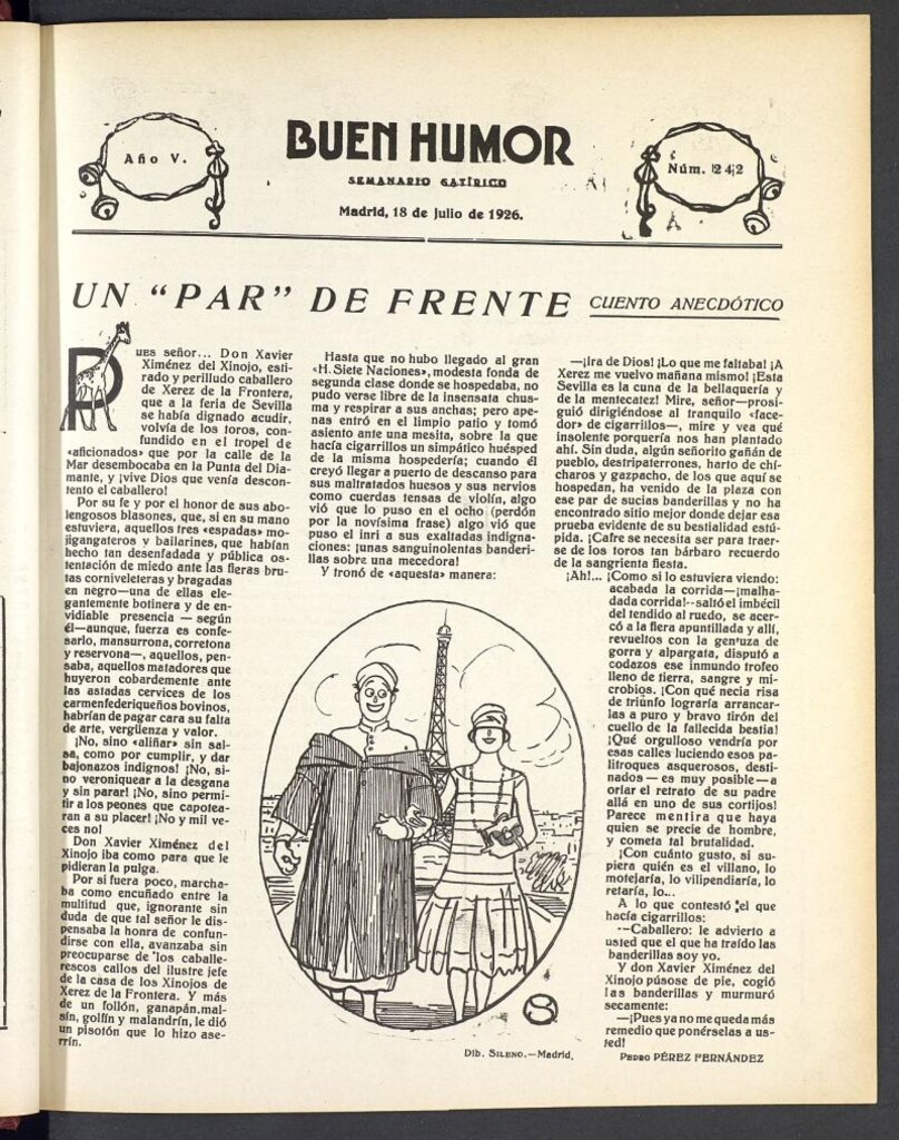 Miniatura de Buen Humor: semanario satírico. 18 de Julio de 1926