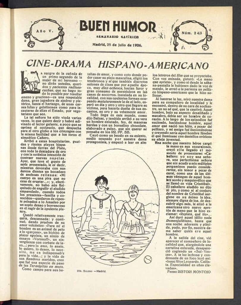 Miniatura de Buen Humor: semanario satírico. 25 de Julio de 1926