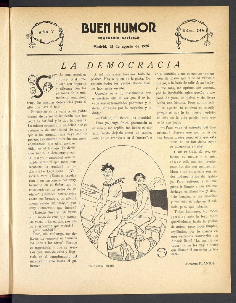 Miniatura de Buen Humor: semanario satírico. 15 de Agosto de 1926