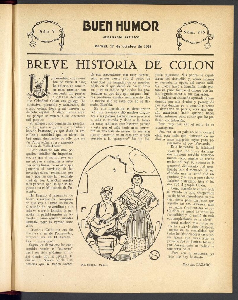 Miniatura de Buen Humor: semanario satírico. 17 de Octubre de 1926