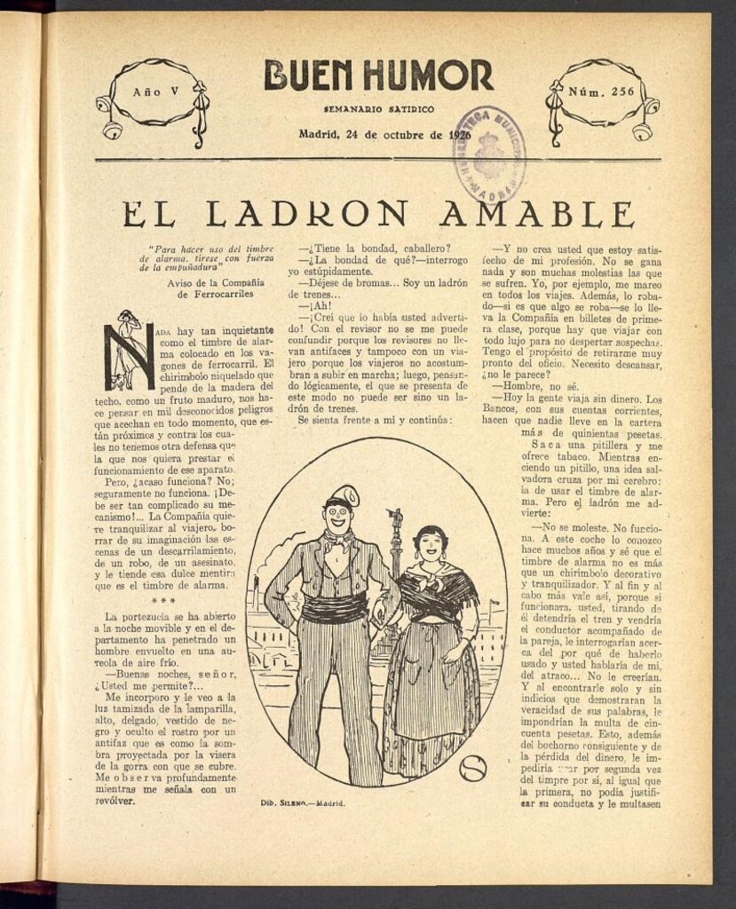 Miniatura de Buen Humor: semanario satírico. 24 de Octubre de 1926