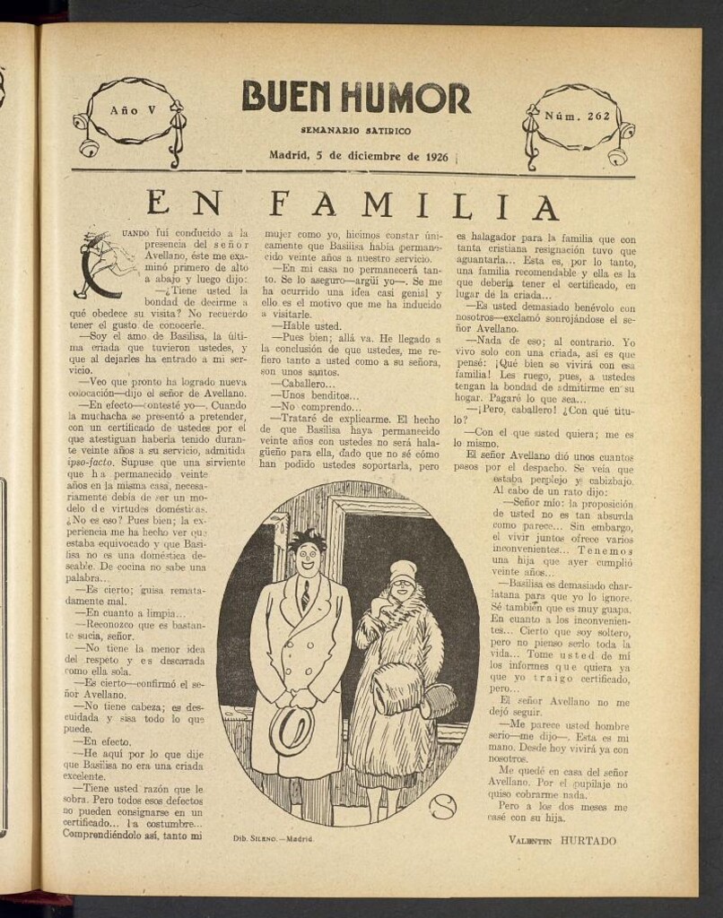 Miniatura de Buen Humor: semanario satírico. 5 de Diciembre de 1926