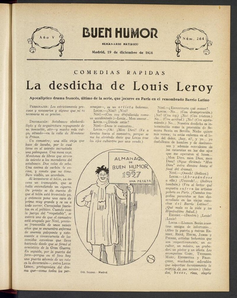 Miniatura de Buen Humor: semanario satírico. 19 de Diciembre de 1926