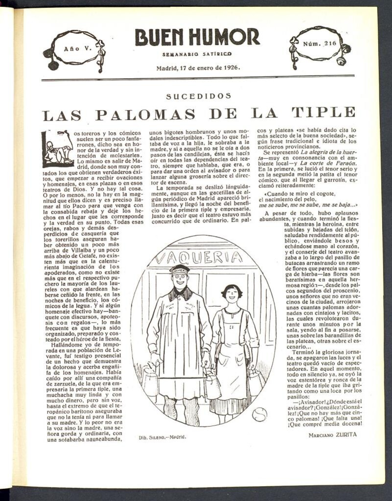 Miniatura de Buen Humor: semanario satírico. 17 de enero de 1926
