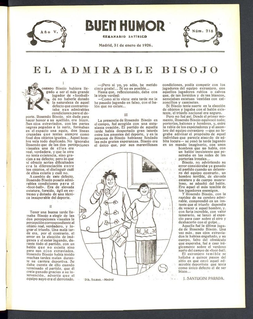 Miniatura de Buen Humor: semanario satírico. 31 de Enero de 1926