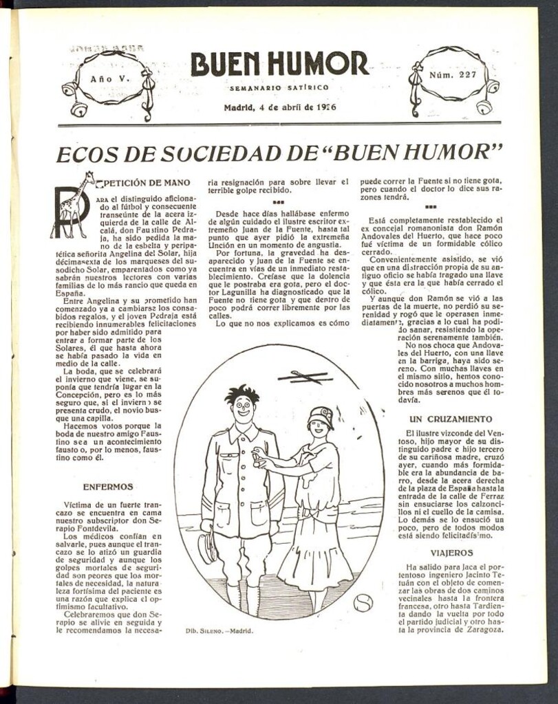 Miniatura de Buen Humor: semanario satírico. 4 de Abril de 1926