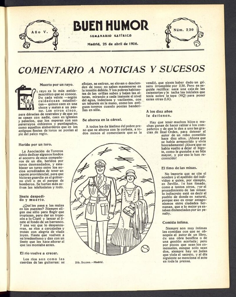 Miniatura de Buen Humor: semanario satírico. 25 de Abril de 1926