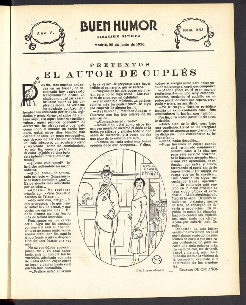 Miniatura de Buen Humor: semanario satírico. 20 de Junio de 1926
