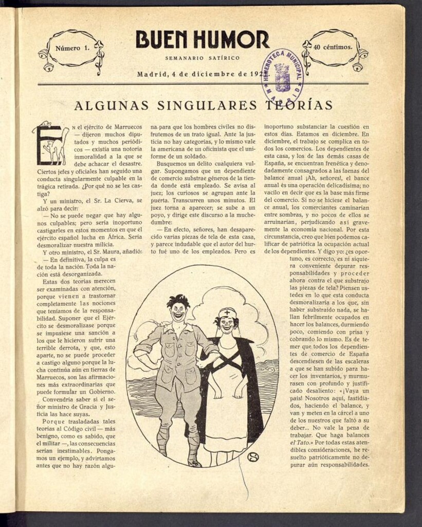 Miniatura de Buen Humor: semanario satírico. 4 de Diciembre de 1921