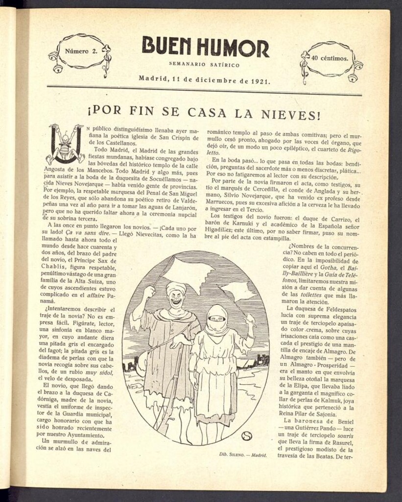 Miniatura de Buen Humor: semanario satírico. 11 de Diciembre de 1921