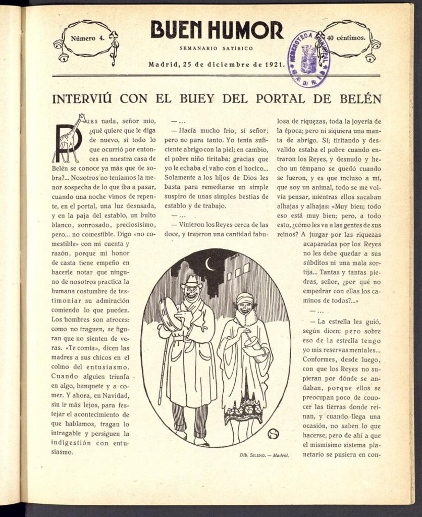 Miniatura de Buen Humor: semanario satírico. 25 de Diciembre de 1921