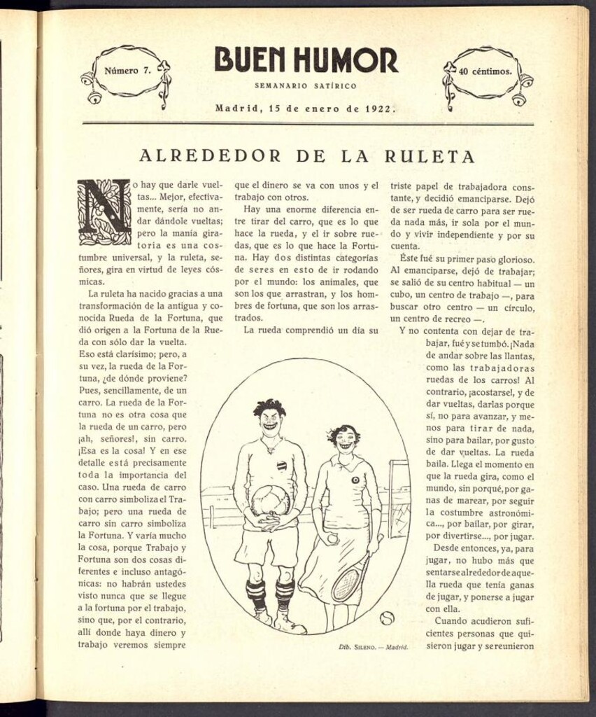 Miniatura de Buen Humor: semanario satírico. 15 de Enero de 1922