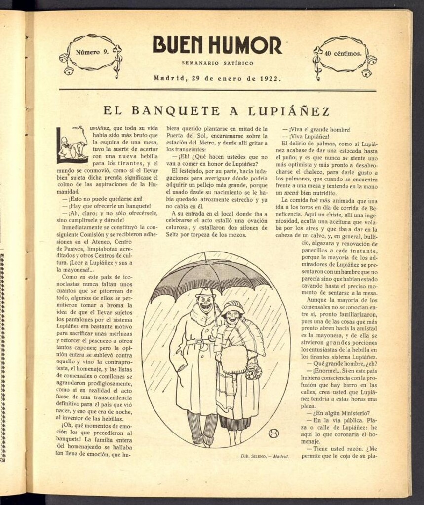 Miniatura de Buen Humor: semanario satírico. 29 de Enero de 1922