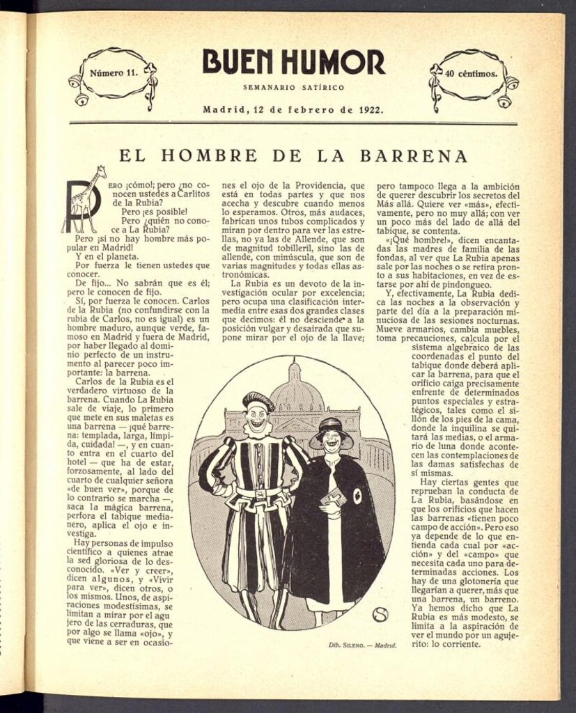 Miniatura de Buen Humor: semanario satírico. 12 de Febrero de 1922