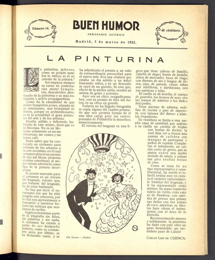 Miniatura de Buen Humor: semanario satírico. 5 de Marzo de 1922