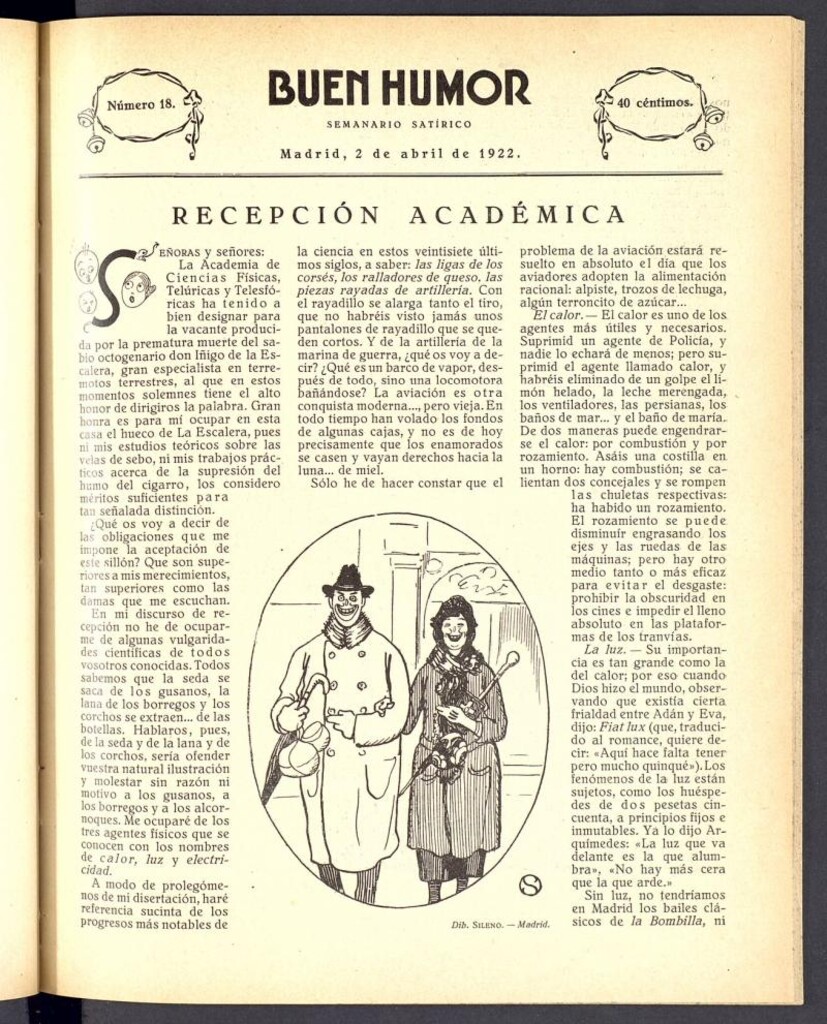 Miniatura de Buen Humor: semanario satírico. 2 de Abril de 1922