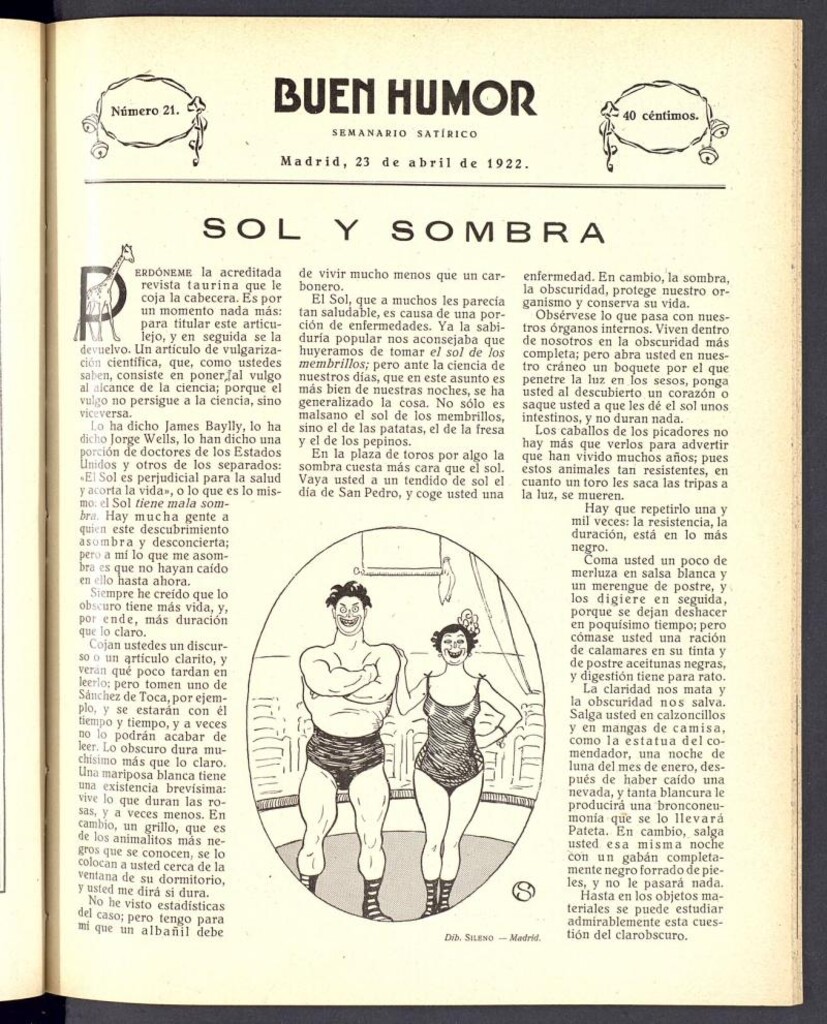 Miniatura de Buen Humor: semanario satírico. 23 de Abril de 1922