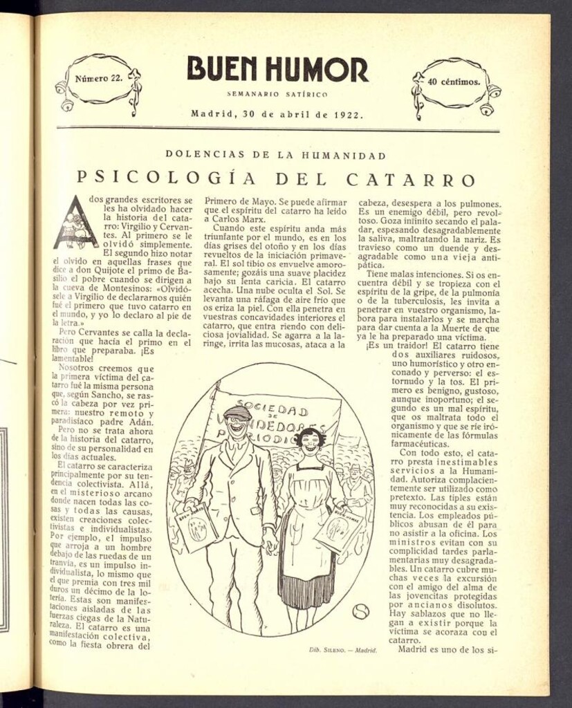 Miniatura de Buen Humor: semanario satírico. 30 de Abril de 1922