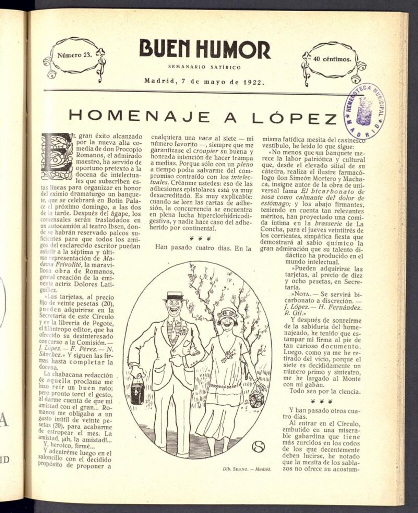 Miniatura de Buen Humor: semanario satírico. 7 de Mayo de 1922