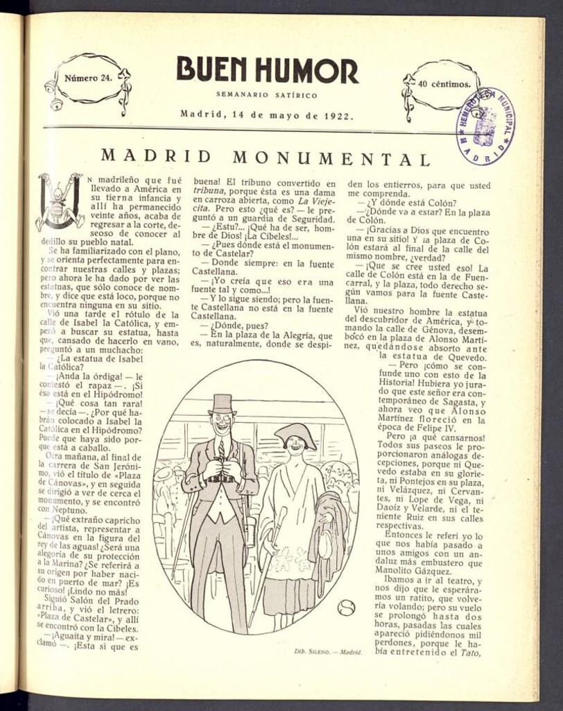 Miniatura de Buen Humor: semanario satírico. 14 de Mayo de 1922