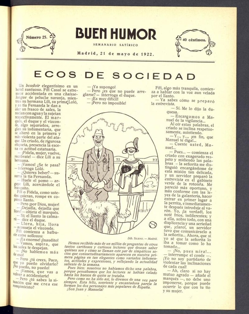 Miniatura de Buen Humor: semanario satírico. 21 de Mayo de 1922
