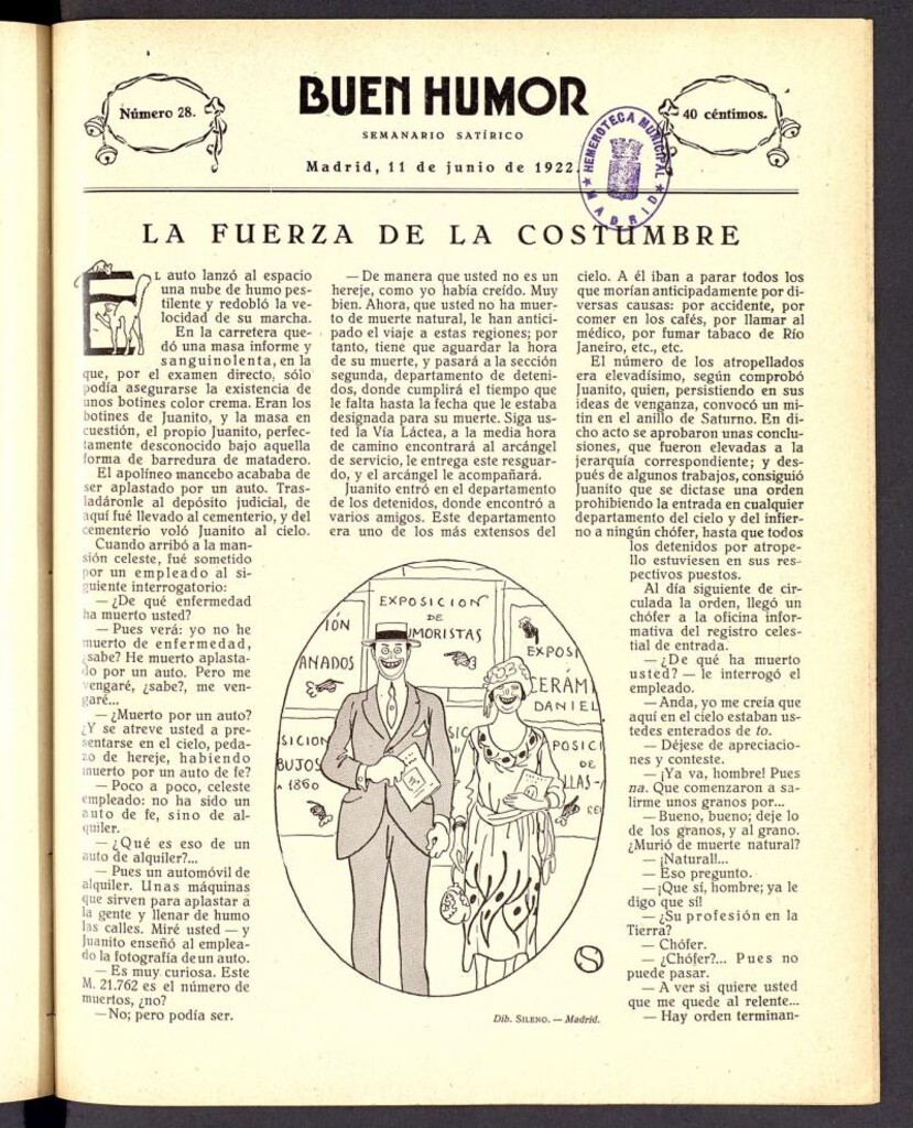 Miniatura de Buen Humor: semanario satírico. 11 de Junio de 1922