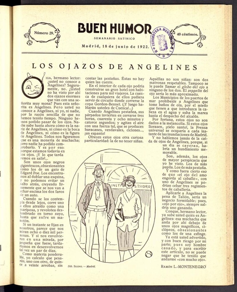 Miniatura de Buen Humor: semanario satírico. 18 de Junio de 1922