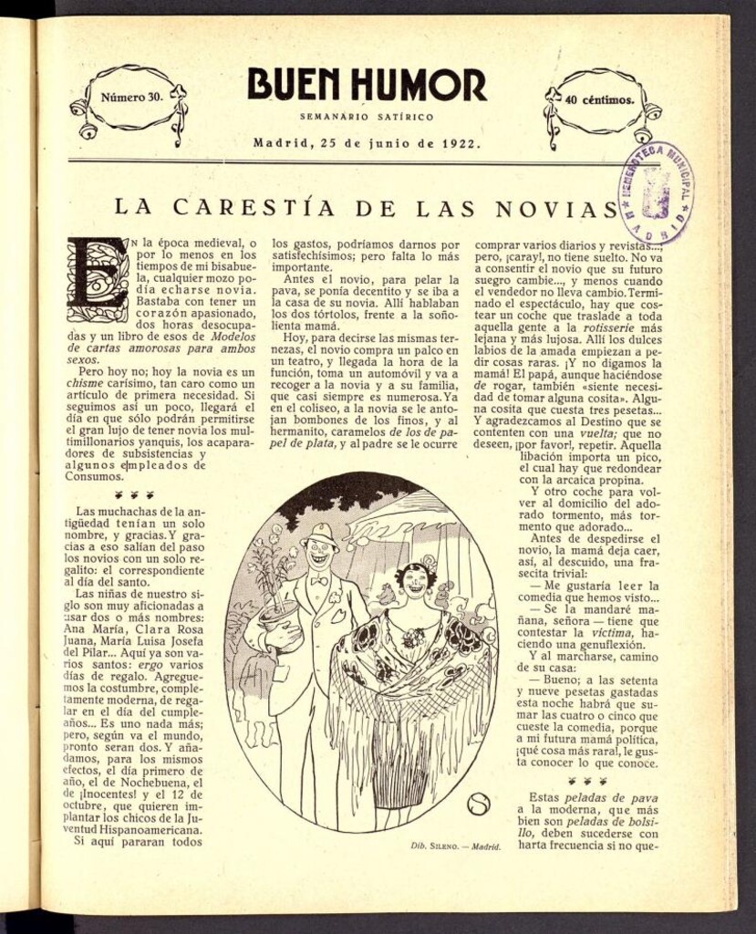 Miniatura de Buen Humor: semanario satírico. 25 de Junio de 1922