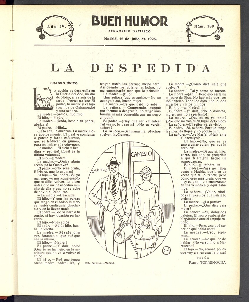 Miniatura de Buen Humor: semanario satírico. 12 de julio de 1925