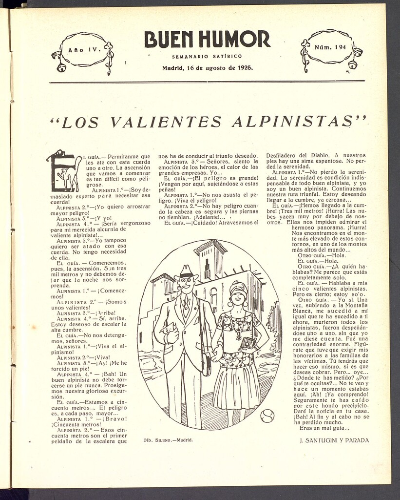 Miniatura de Buen Humor: semanario satírico. 16 de agosto de 1925