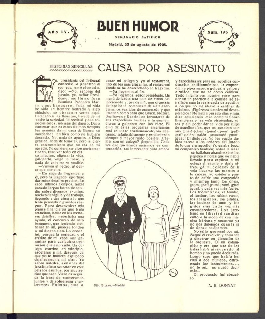 Miniatura de Buen Humor: semanario satírico. 23 de agosto de 1925