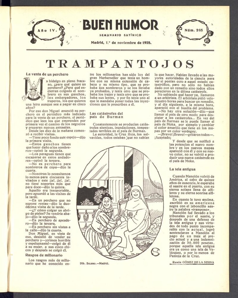Miniatura de Buen Humor: semanario satírico. 1 de noviembre de 1925