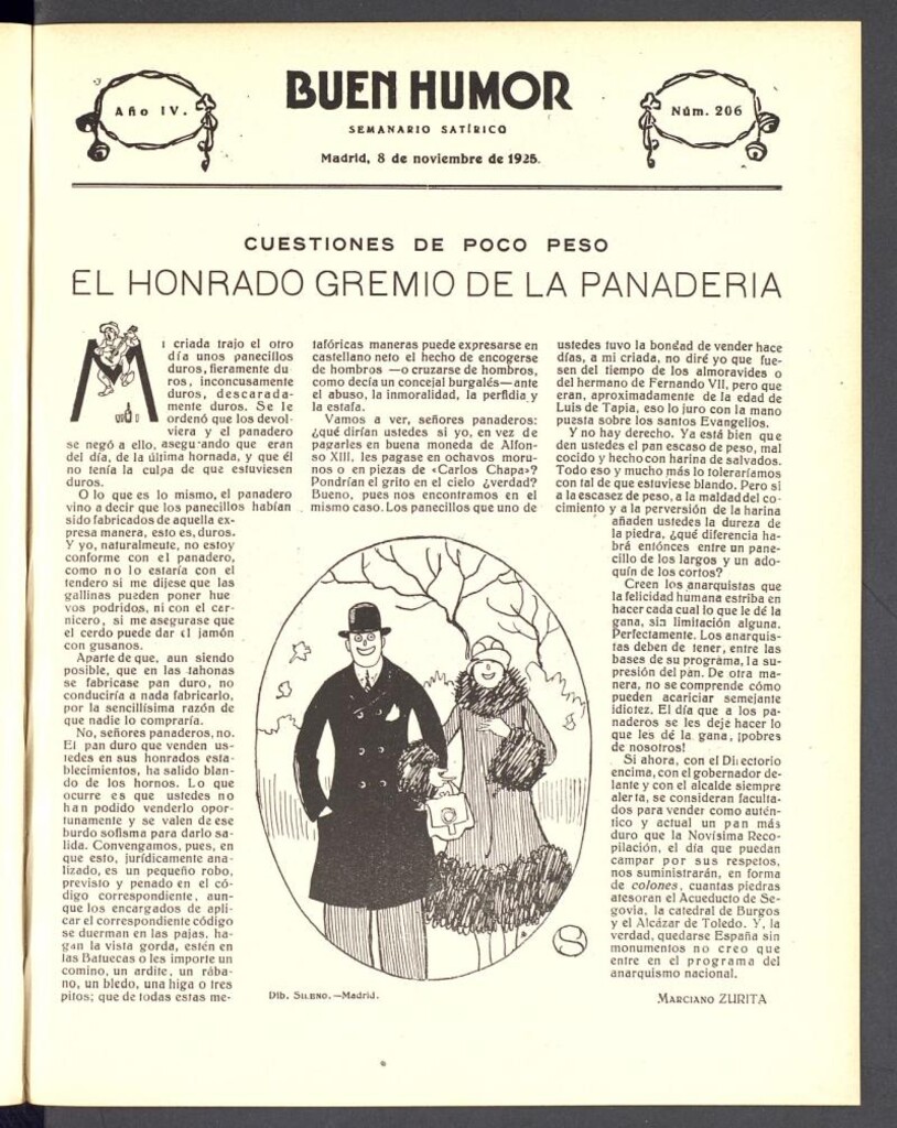 Miniatura de Buen Humor: semanario satírico. 8 de noviembre de 1925