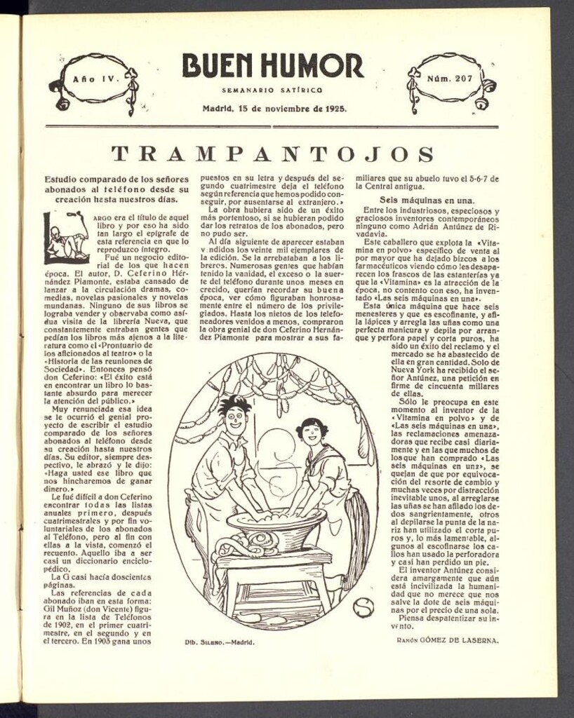 Miniatura de Buen Humor: semanario satírico. 15 de noviembre de 1925