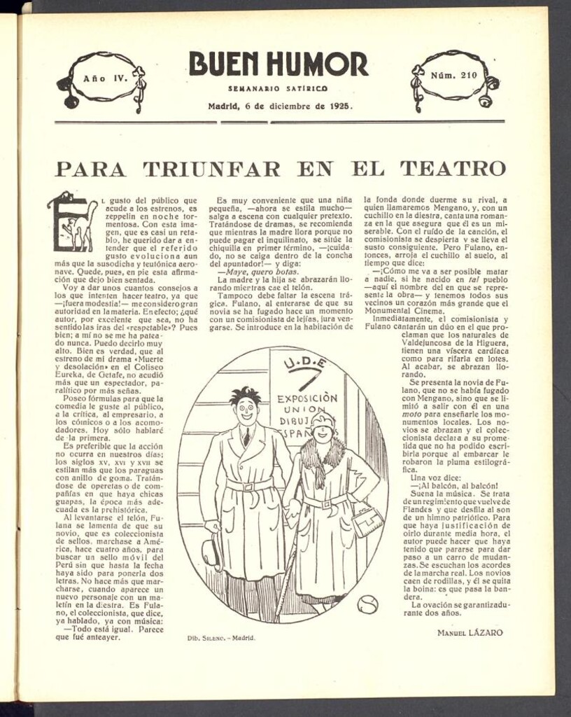 Miniatura de Buen Humor: semanario satírico. 6 de diciembre de 1925