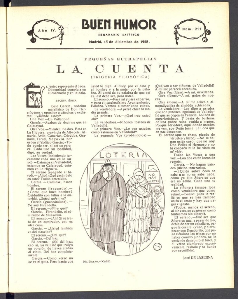 Miniatura de Buen Humor: semanario satírico. 13 de diciembre de 1925
