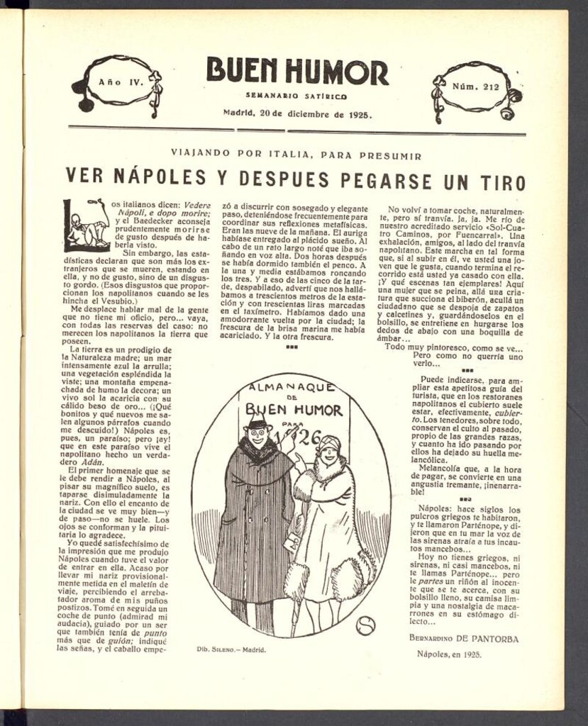 Miniatura de Buen Humor: semanario satírico. 20 de diciembre de 1925