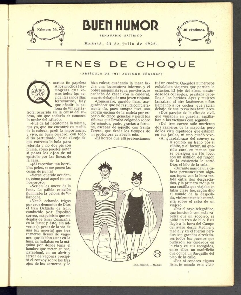 Miniatura de Buen Humor: semanario satírico. 23 de julio de 1922