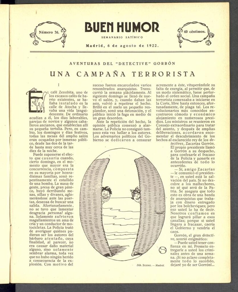 Miniatura de Buen Humor: semanario satírico. 6 de agosto de 1922